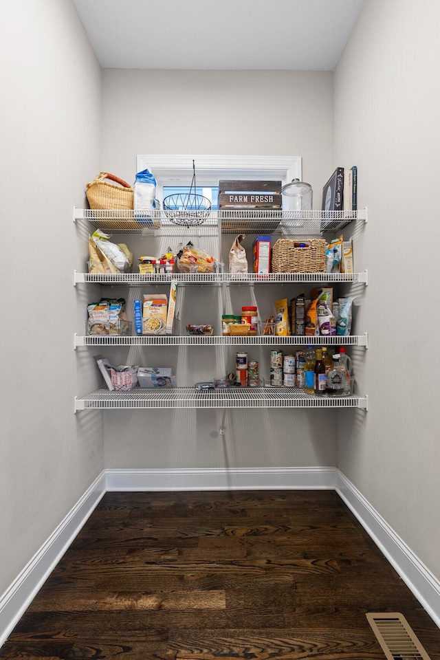 pantry featuring visible vents