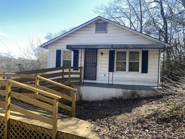 view of bungalow-style house