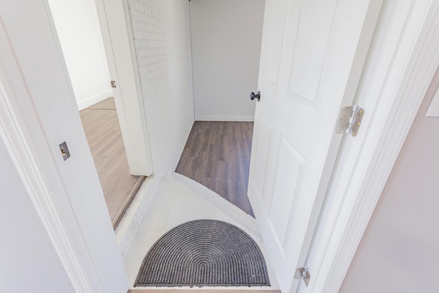 interior space featuring wood finished floors