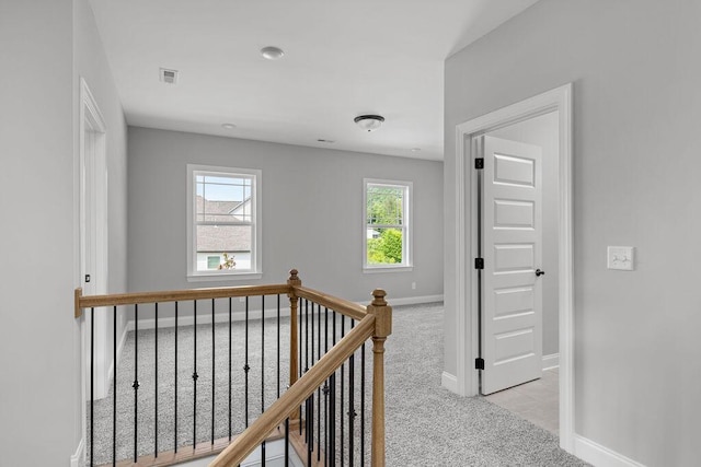 9676 Mayfly Rd # 10, Ooltewah, TN 37363 - hallway with light carpet and an upstairs landing