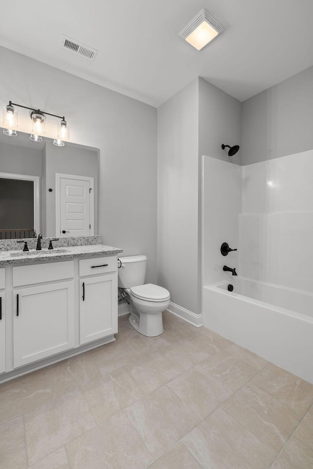 9676 Mayfly Rd # 10, Ooltewah, TN 37363 - bathroom featuring vanity, washtub / shower combination, and tile patterned floors