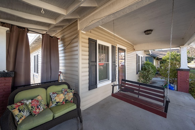 view of patio / terrace featuring covered porch