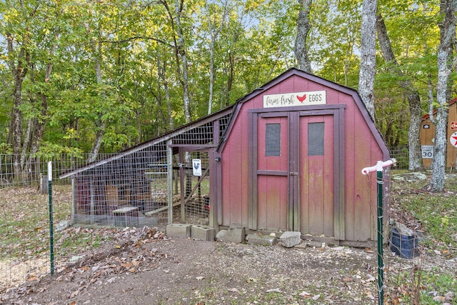 view of poultry coop