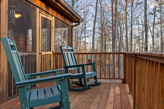 view of wooden terrace