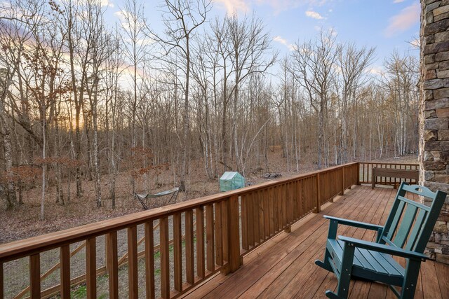 view of deck at dusk