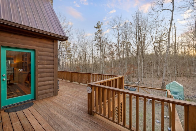 view of wooden deck