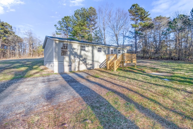 exterior space featuring driveway