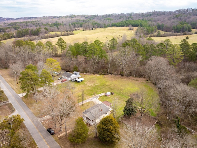 bird's eye view featuring a rural view