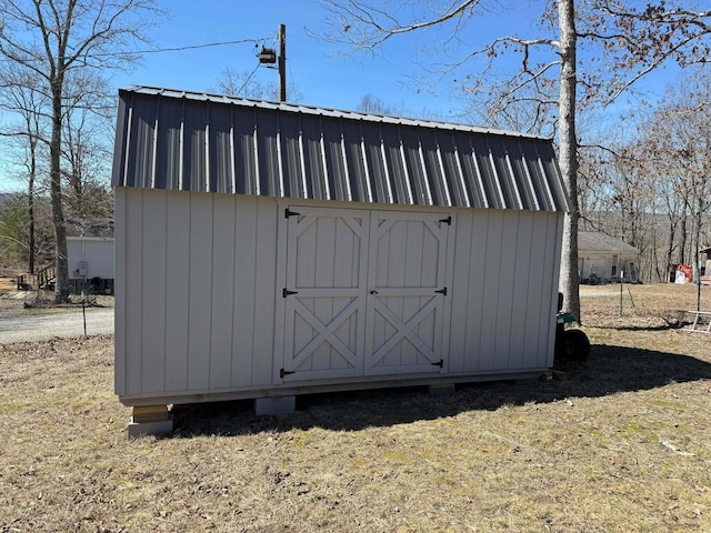 view of shed