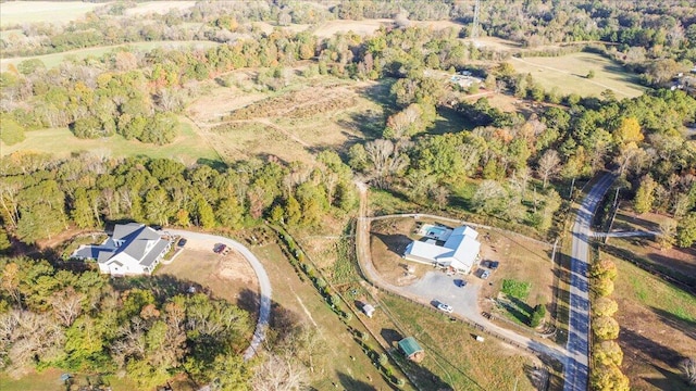 bird's eye view with a forest view