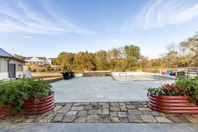 view of patio with fence