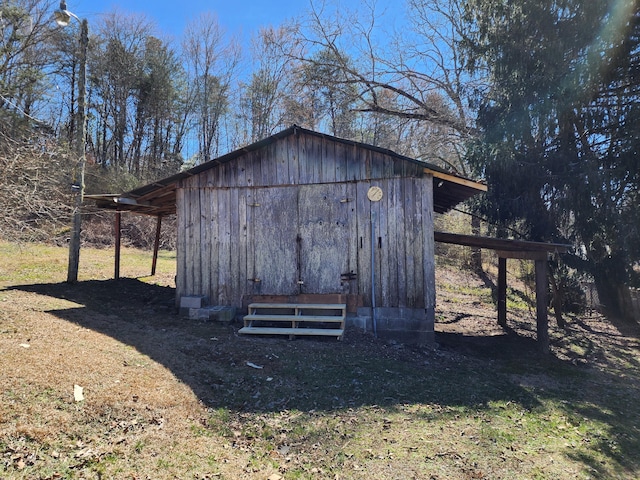 view of outbuilding with an outdoor structure