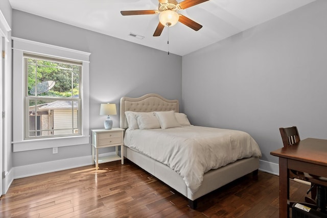 810 Boylston St, Chattanooga, TN 37405 - bedroom with hardwood / wood-style flooring and a ceiling fan