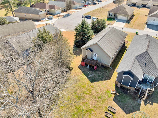 aerial view with a residential view