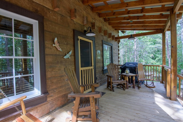 view of wooden terrace