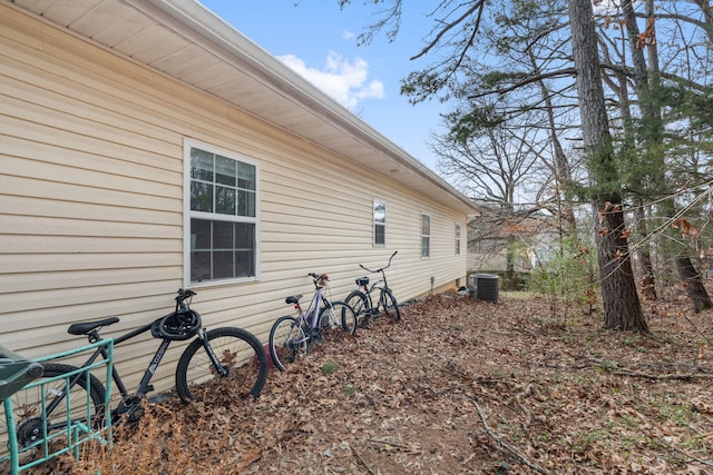 view of home's exterior featuring cooling unit