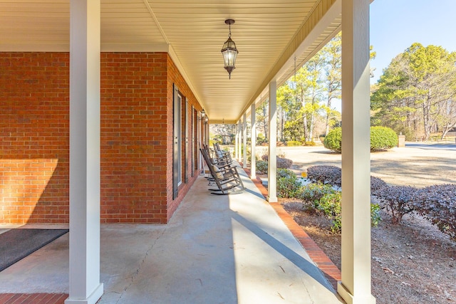 view of patio / terrace with a porch