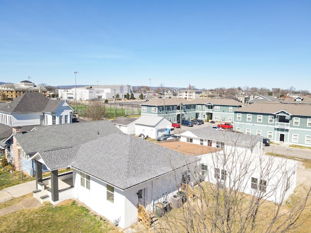 aerial view with a residential view