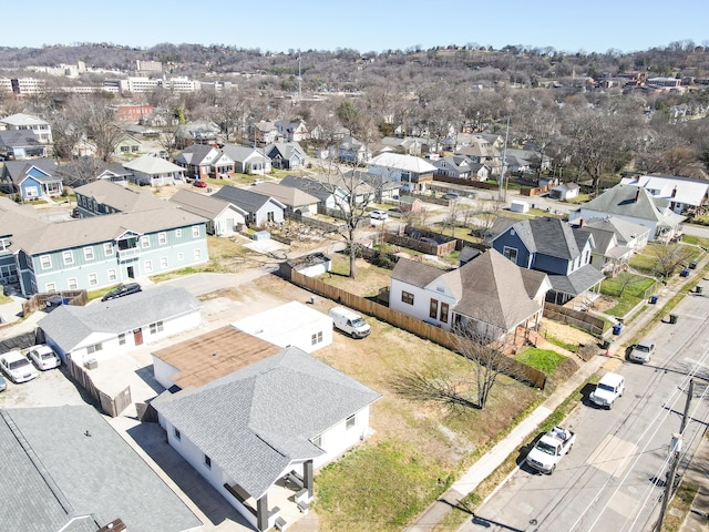 aerial view with a residential view