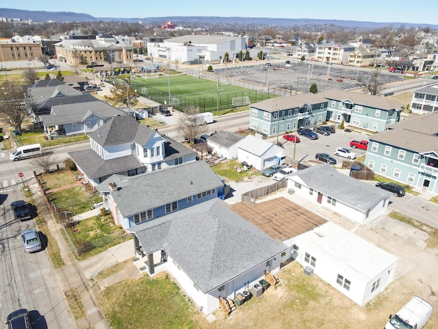 aerial view with a residential view