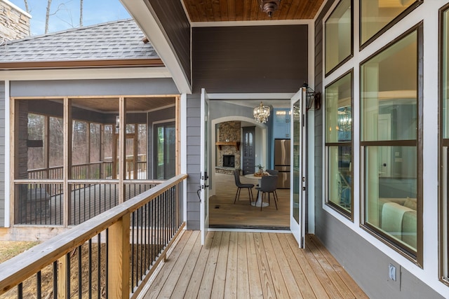 view of wooden deck