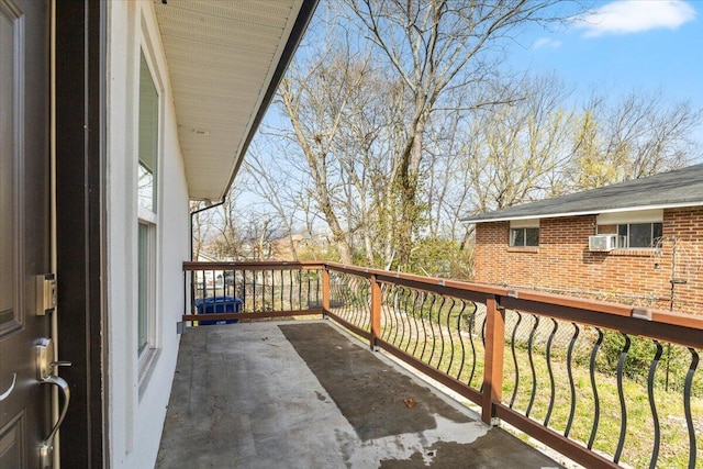 balcony with cooling unit