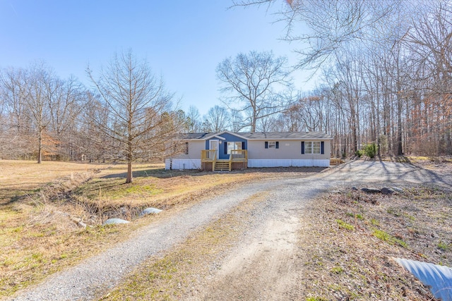 view of front of home featuring driveway