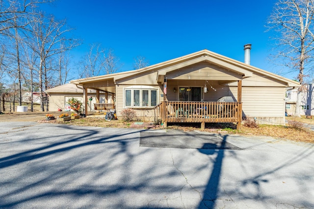 view of front of home with a porch