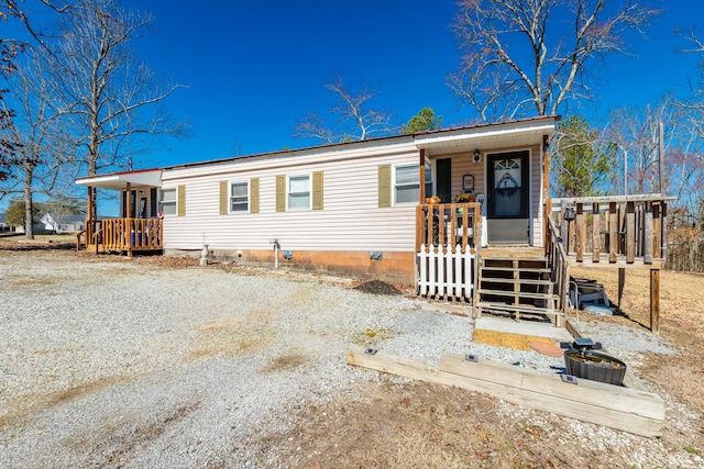 view of front of property with a porch