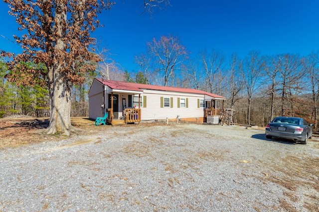 manufactured / mobile home with metal roof