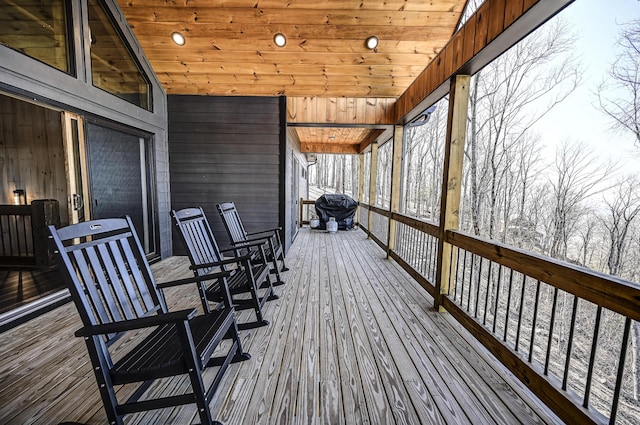 deck with grilling area