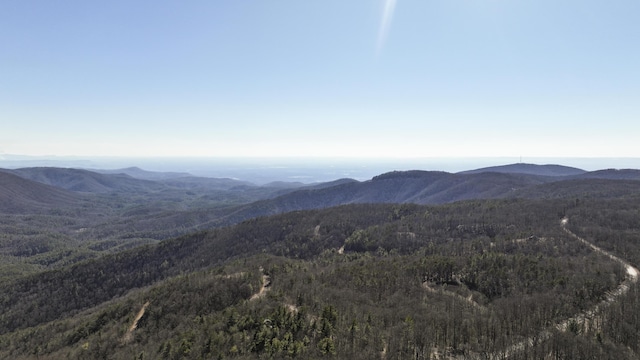 mountain view featuring a wooded view