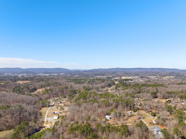 aerial view featuring a mountain view