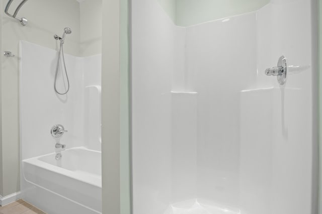 full bathroom featuring tile patterned flooring