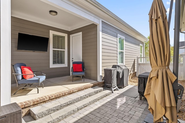 view of patio / terrace featuring area for grilling