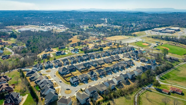 bird's eye view with a residential view