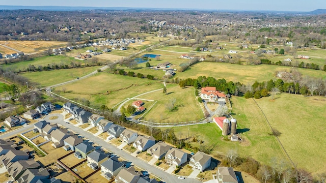 aerial view with a residential view and a rural view