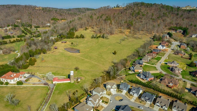 bird's eye view featuring a residential view