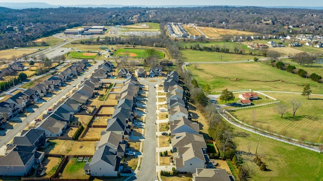 drone / aerial view with a residential view