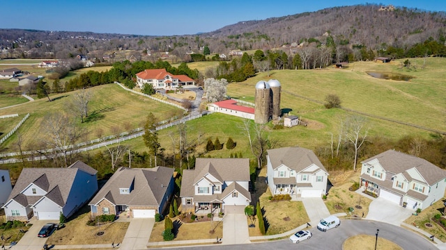 aerial view featuring a residential view