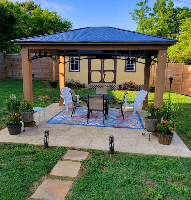 view of patio with fence