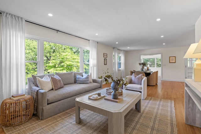 1723 Hixson Pike, Chattanooga, TN 37405 - living room featuring recessed lighting and light wood-style flooring