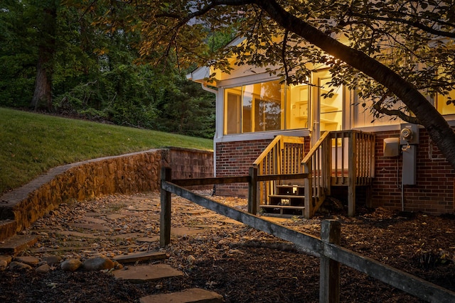 1723 Hixson Pike, Chattanooga, TN 37405 - view of side of home featuring a lawn and brick siding