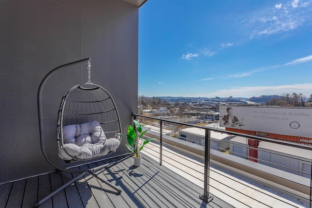 balcony featuring a city view