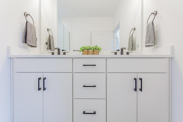 full bathroom with double vanity