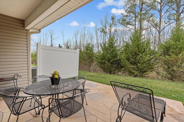 view of patio / terrace with outdoor dining area