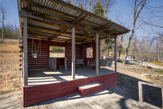 view of wooden terrace