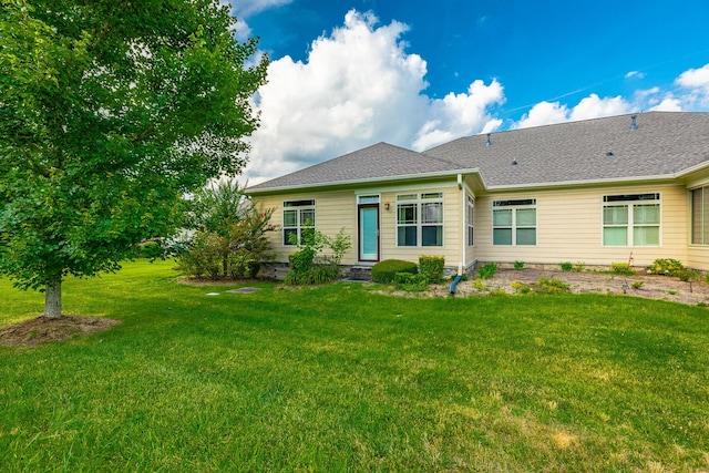 4581 Sweet Berry Ln, Ooltewah, TN 37363 - view of front of home featuring a front lawn and roof with shingles