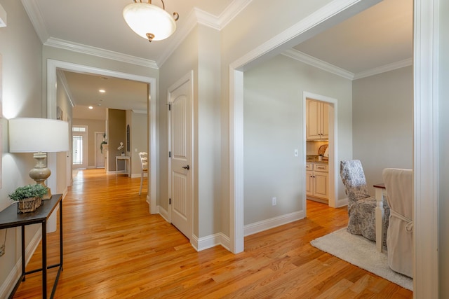 4581 Sweet Berry Ln, Ooltewah, TN 37363 - hall with crown molding and light wood-type flooring