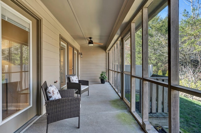 view of sunroom